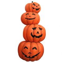 Statues en fibre de verre géantes, citrouille tour, Halloween, grande sculpture en fibre de verre personnalisée, citrouille, décoration extérieure pour événements festifs
