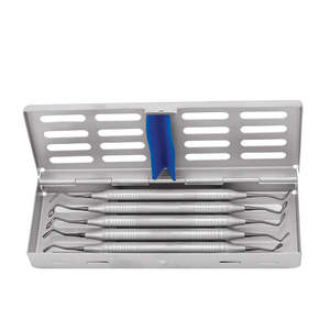 Kit d'instruments dentaires en acier inoxydable revêtu noir, 5 pièces, livraison gratuite - Product Image 1