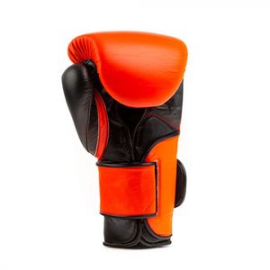 Guantes de boxeo resistentes hechos a medida para adultos, guantes rojos de cuero genuino, patrón de impresión, partidos de entrenamiento profesional, PU - Product Image 4