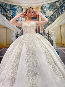 Robe de mariée turque, robe de mariée élégante, robe de soirée longue, robe de soirée en mousseline de soie, tulle, satin, luxe, haute qualité - Product Image 6