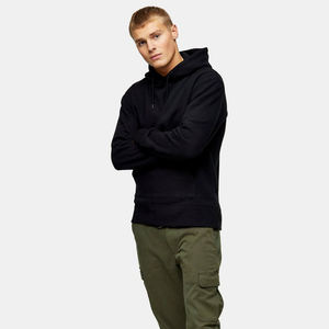 2024 New Arrival Men's Winter Solid <b>Velour</b> Hoodie High Quality Customizable Washed Plus Size Eco-Friendly <b>Sweatshirt</b> - Product Image 2