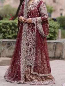Kameez ยาวสวยพร้อมชุดเจ้าสาว lehenga ชุดแต่งงานปักลายหรูหราคอลเลกชัน2025 - Product Image 2