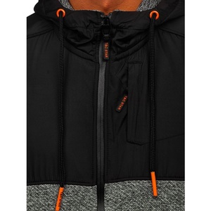 Sweats à capuche en molleton personnalisables de haute qualité sweats à fermeture éclair motif imprimé en 3D Logo brodé pour l'hiver teint en plaine factoriel - Product Image 3