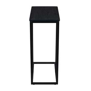 Luxury Modern <b>Round</b> <b>Side</b> <b>Table</b> <b>With</b> Iron Frame and Black Wood Top Coffee Accent End <b>Table</b> for Living Room Decor - Product Image 4