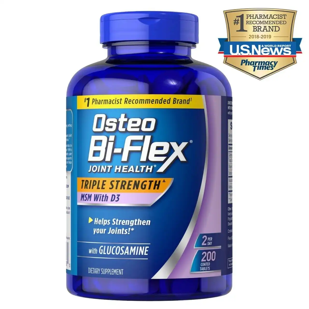 Hot Selling Osteo Bi-Flex 200 Tablets Glucosamine Triple Strength MSM Chondroitin Vitamin D3 Joint Health Supplement Made in USA