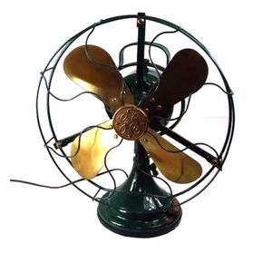 Ventilateur de table électrique Vintage classique, dans lames et cage en laiton et métal, décoratifs et anciens - Product Image 6