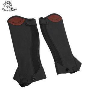 Demi-chaps en cuir véritable personnalisables élégants pour hommes et femmes de tailles variables équitation Kits équestres accessoires - Product Image 4