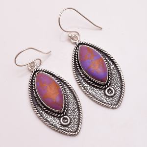 Boucles d'oreilles personnalisées plaquées en argent Sterling, bijoux en pierres précieuses turquoises, bijoux jade - Product Image 2