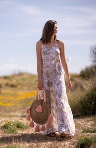 Summer Vacation Long Tie Dye Maxi Dress Col rond Sans manches Boho Wrap Loose Fitting Beach Wear Maxi pour les femmes OEM ODM - Product Image 2