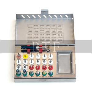 Kit de 25 Piezas de Brocas Manuales Universales para Implantes Dentales de Titanio y Acero Inoxidable con Certificación CE de Raw to Fine - Product Image 3