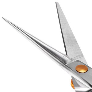 Tijeras Profesionales para Cortar Cabello con Tornillo de Tensión Ajustable y Reposamanos Desmontable Plateadas para Barbería - Product Image 5
