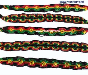 Pulseras de la Amistad pulsera de Coco Rasta Macrame Ppunchay Perú étnico Andina hecha a mano - Product Image 1