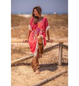 Robe longue en dentelle brodée, style bohème, décontractée, Cover Up pour la plage, produit en vogue, nouvelle collection été - Product Image 2