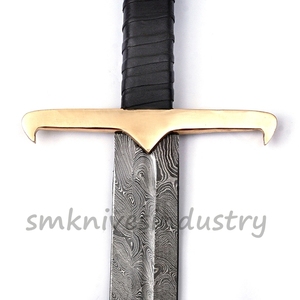 Épée en forme de cœur Lion de damas, 40 pouces, belle épée à Double bord en acier, prête à la chasse, housse fourreau, smk61 - Product Image 5