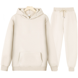 เสื้อวอร์มคอกลมแขนยาวสวมหัวผ้าฟลีซผ้าฝ้าย - Product Image 4