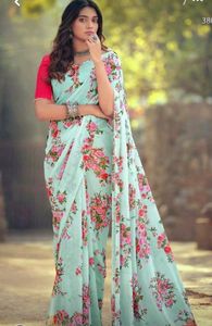 Banarasi เสื้อไหมผ้าแจ็คการ์ดผ้าแจ็คการ์ดสำหรับสตรีใส่ในงานเทศกาลปาร์ตี้ทุกวันผ้าส่าหรีเนื้อผ้านุ่ม - Product Image 5