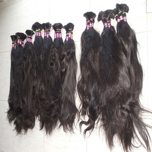 Extensiones de Cabello Humano Virgen Remy Indio a Granel Sin Procesar, Doble Trama a Máquina, 100g, Calidad Súper Fina - Product Image 1