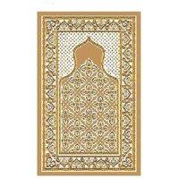 Muslim European Style Grey 100% Polyester Bedroom Jacquard Mat Carpet