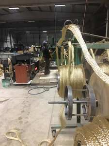 Roue de brosse d'ébavurage rotative en laiton industriel de 150x30mm conception sertie pour les surfaces angulaires d'acier inoxydable - Product Image 5