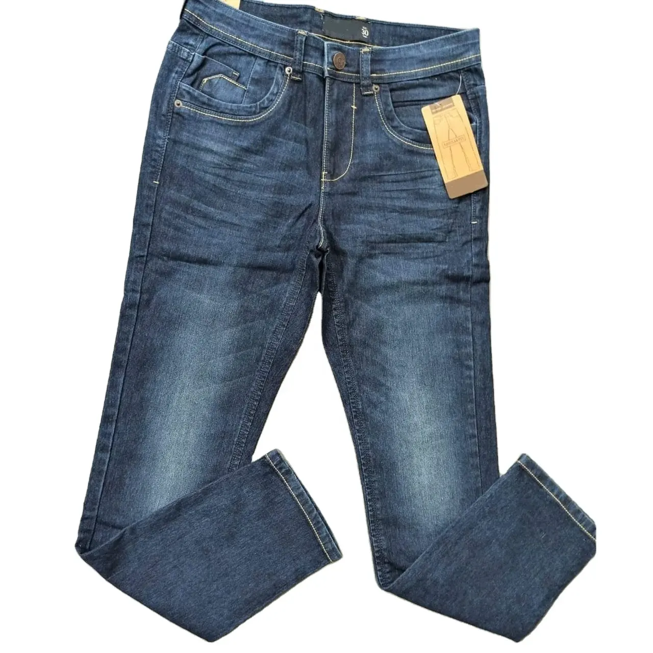 Оптовая продажа, повседневные синие джинсовые мужские джинсы большого размера, фирменные джинсы для взрослых, Лучшая цена, в наличии, брюки из бангладеш