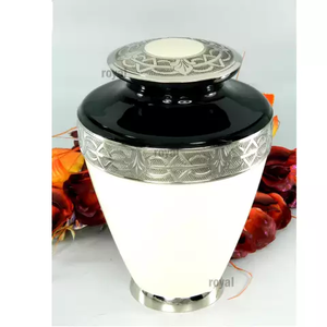 Urnas de cremación para adultos, urnas funerarias de oro y Negro púrpura, grabado Milano, Metal conmemorativo, latón/aluminio - Product Image 3