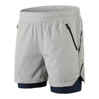 Shorts de yoga décontractés pour hommes en dentelle respirante, à compression, double couche, avec poche, écologiques, séchage rapide, été, 100% coton