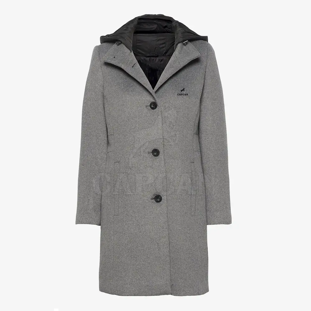 Wholesale Custom Women's Coats New Design Winter Woven Long Coat