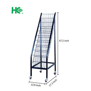 Soporte de exhibición de revistas de alambre de metal negro - Product Image 2