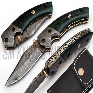 Beautiful Damascus <b>Knife</b> Custom Handmade Beautiful Liner <b>Lock</b> Pocket/Folding <b>Knife</b> (smk1256) - Product Image 2