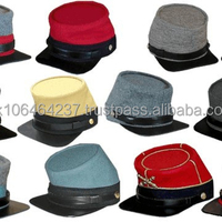 Nuevos Gorros Kepi de Diseño, 100% Lana, Forrados a Mano, Reproducción del Guerra Civil Americana, Azul y Gris