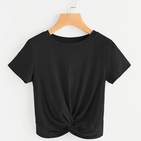 Camiseta 100% de algodón con logotipo personalizado para mujer, ropa para mujer