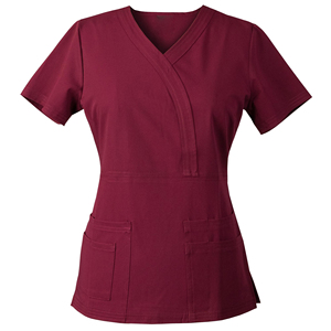 Traje de uniforme femenino para trabajadores de hospitales dentales Uniforme de enfermera de LICRA de algodón con ropa de trabajo de médico tejida de manga corta/larga - Product Image 1