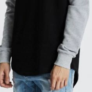 Pesado caliente curvo dobladillo de lana de algodón jersey Sudadera con capucha de los hombres de encargo sudaderas con capucha sudadera - Product Image 2