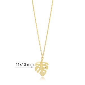 ขายส่งสร้อยคอเสน่ห์ออกแบบใบแฮนด์เมดตุรกี 925 เงินสเตอร์ลิงJewelry - Product Image 4