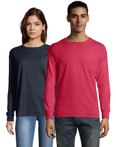 T-shirt à manches longues personnalisé de haute qualité pour hommes, style décontracté pour adultes avec logo et étiquettes personnalisés, taille OEM teinte unie - Product Image 5