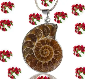 Bijoux de luxe Ammonite Gemmes Pendentif Beau Hommes Bijoux 925 Argent Plaqué Pendentif Bijoux Pour Cadeau D'anniversaire