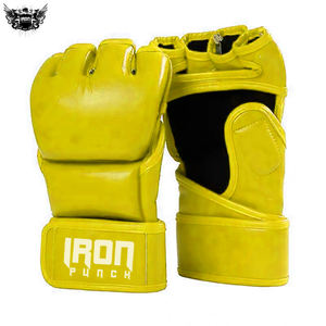 Guantes de boxeo de medio Dedo de PVC de alta calidad para adultos masculinos transpirables nuevos guantes de entrenamiento OEM MMA - Product Image 3