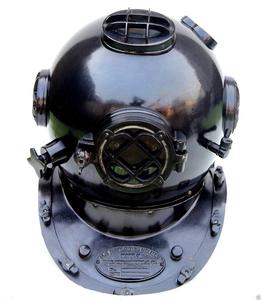 Best quality Marine Diving Divers grey Helmet Solid Antique Brass from Indian manufacturer - Product Image 3