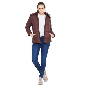 Dernière conception des femmes longue longueur hiver doudoune respirant coton remplissage Nylon bouton personnalisé imprimé Techniques vente - Product Image 6