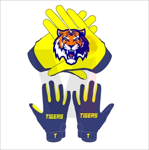 2023 gants de récepteur de Football américain personnalisés tissu PU Spandex Performance optimale gants de sport collants Sublimation personnalisée - Product Image 3