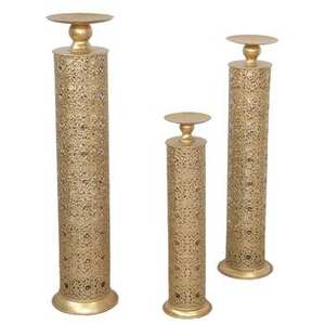 3 bougeoirs en métal, chandelier en métal pour la décoration - Product Image 5