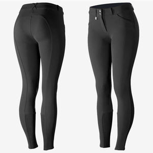 Collants équestres personnalisés pour femmes, couleur unie, vente en gros, collants solides respirants, anti-boulochage, bas en Spandex, Leggings ajustés pour dames - Product Image 2