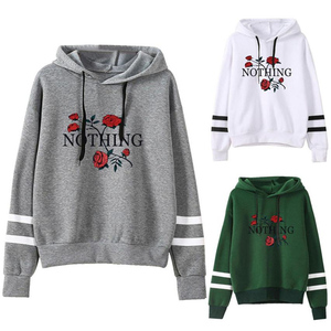 Sweat à capuche personnalisable pour femme, couleur unie Sublimation, imprimé Floral, vêtement tendance, épaules dénudées, nouvelle collection 2020 - Product Image 2