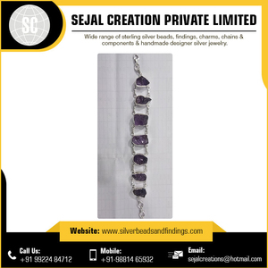 Bracelet en argent sterling 925 fait main, nouveau design, pierres précieuses, vente en gros - Product Image 6