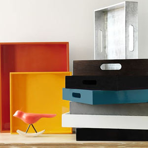 Bandeja Decorativa de Lacado para el Hogar, Bandeja Cuadrada Vietnamita para Servir, Bandeja de Madera Artesanal para Colgar en la Pared - Product Image 4