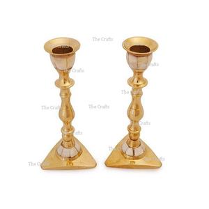 Ensemble de deux bougeoirs de taille personnalisée en aluminium et bougeoir de travail en nacre à bas prix - Product Image 5