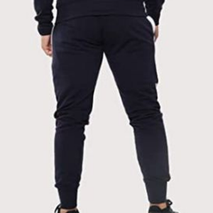 Chándal de algodón liso con cremallera para hombre, ropa de chándal a granel con rayas - Product Image 6