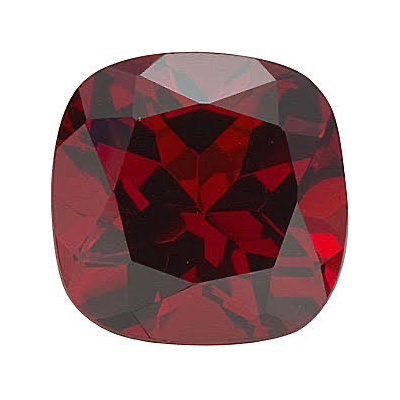 Wholesale Factory Price High Quality 14mm Cushion Cut Natural  Almandine/Zambian Red Garnet Black Diamond Faceted Loose Per Carat