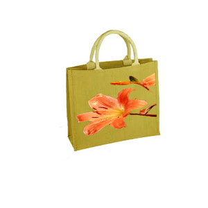 Sacs fourre-tout en jute écologique Sacs à provisions bon marché avec motif géométrique fabriqués au Bengale occidental en Inde - Product Image 4