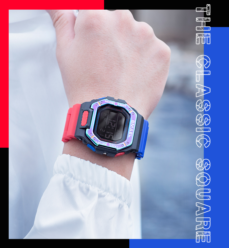 Best selling digital watch for kids colorful SMAEL 8059 fashion water resistance sport watch children